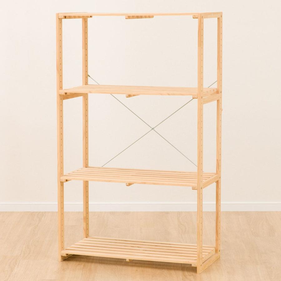 ニトリ（NITORI） パインラック マンクス8240(3段) 木製 本棚 ラック
