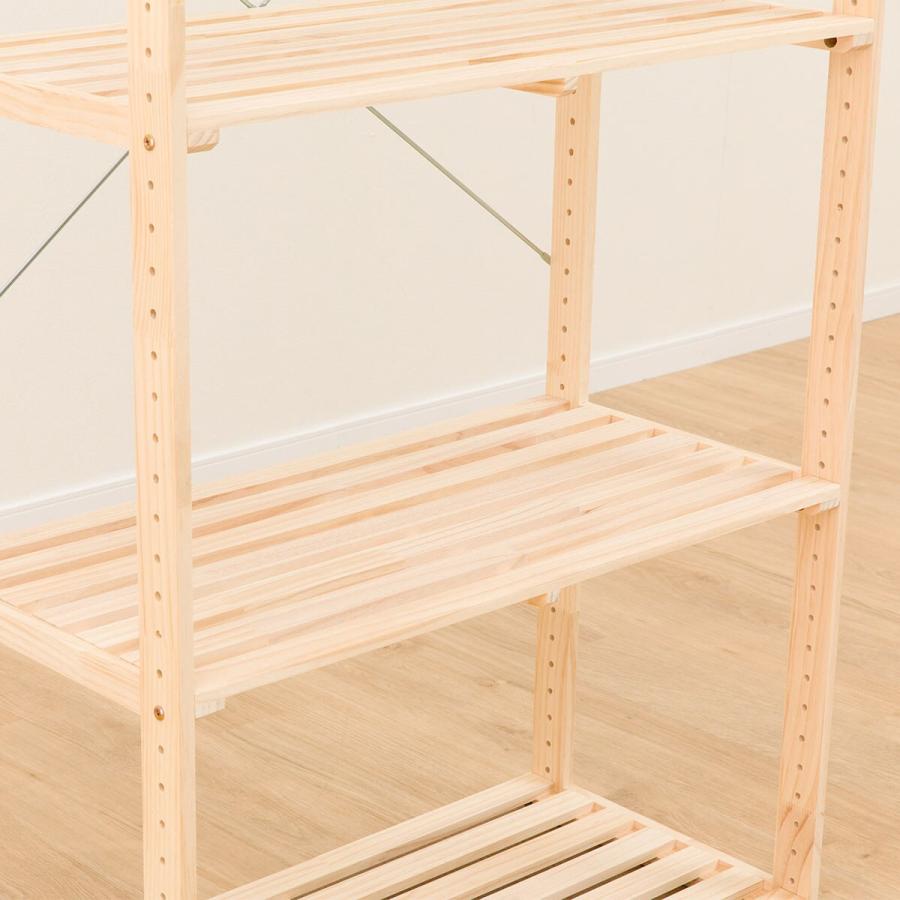 ニトリ（NITORI） パインラック マンクス8240(4段) 木製 本棚 ラック