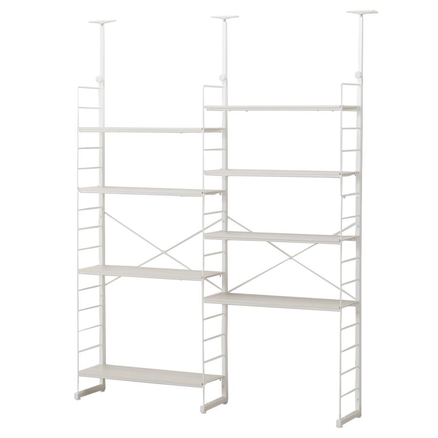 Nポルダ　ホワイトスチールラック ペグボード付き Nポルダ ホワイトスチールラック ペグボード付き Nポルダ