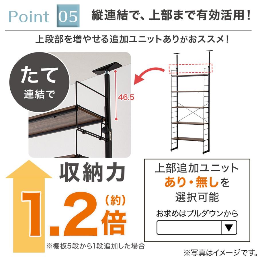 ニトリ 幅80cmセット 突っ張り壁面収納Nポルダ上段追加ユニット