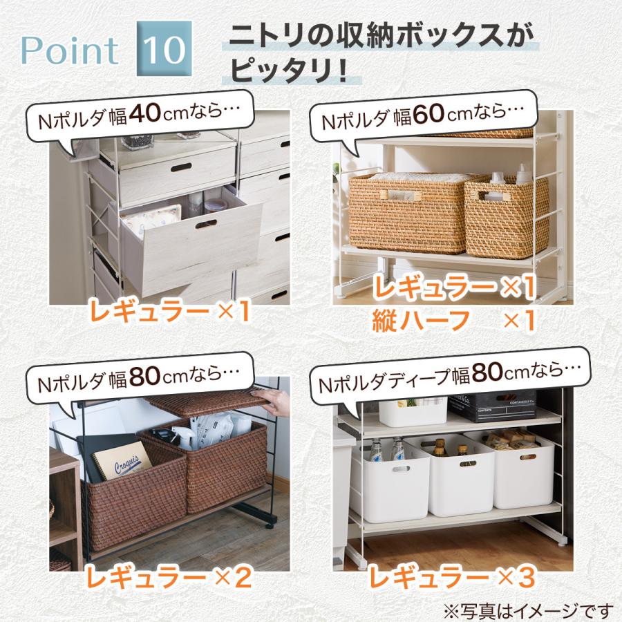 ニトリ 幅80cmセット 突っ張り壁面収納Nポルダ上段追加ユニット