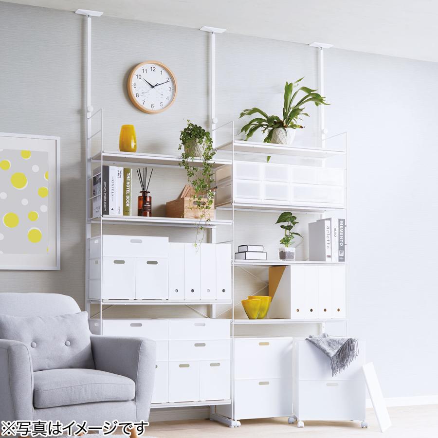 Nポルダ　ホワイトスチールラック ペグボード付き ニトリ（NITORI） Nポルダ用追加サイドパーツ(幅80cmBK) 棚 スチール