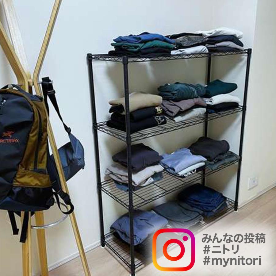 ニトリ（NITORI） スチールラック(CUSTOM 幅60cm 4段 BK) 棚 スチール