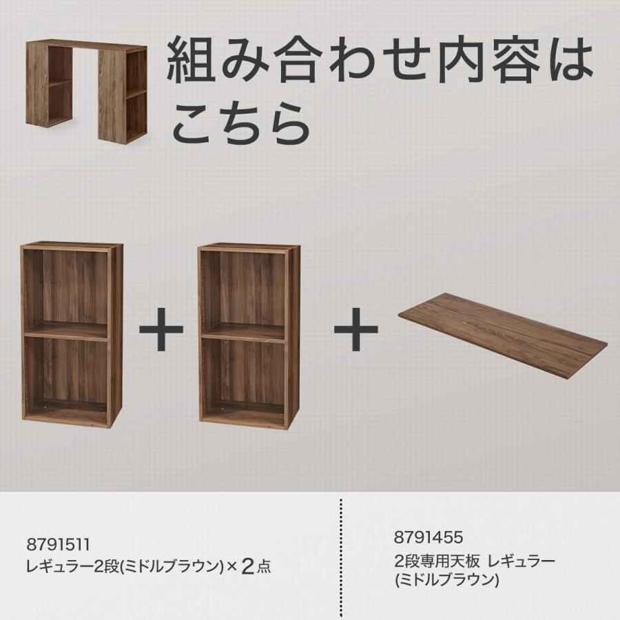 Nクリック [幅120cm] 簡単組立て ボックス デスク(ミドル