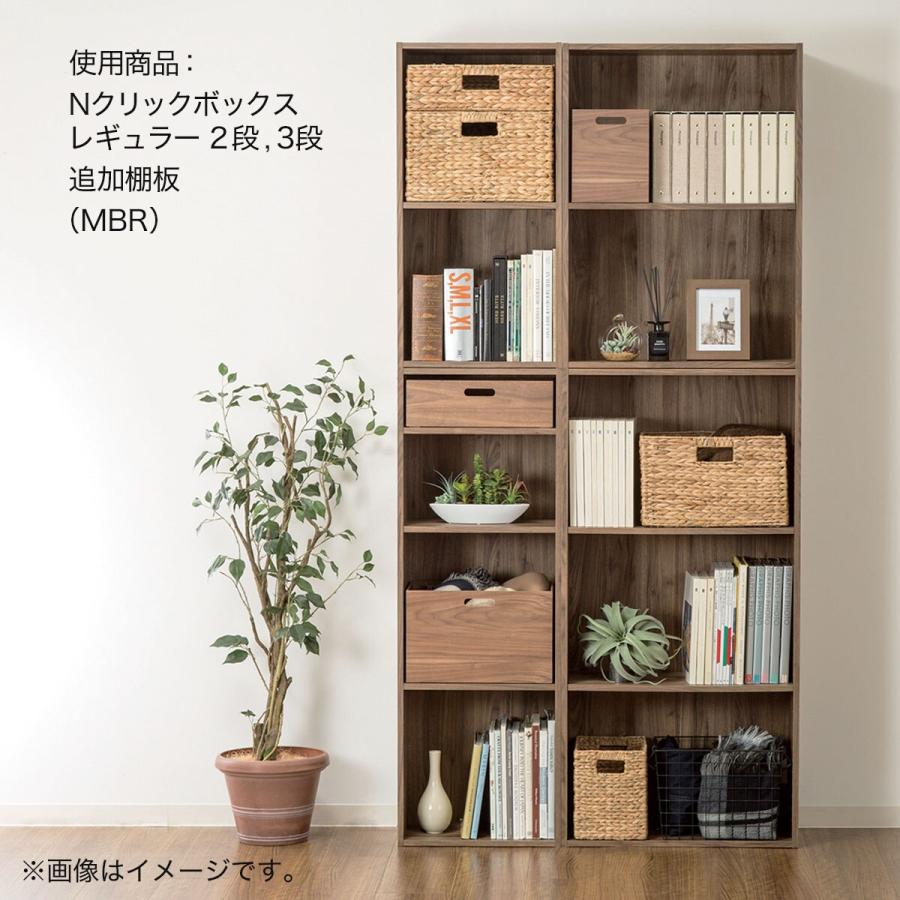 Nクリック 簡単組立て カラーボックス ボックス レギュラー3段(ミドル