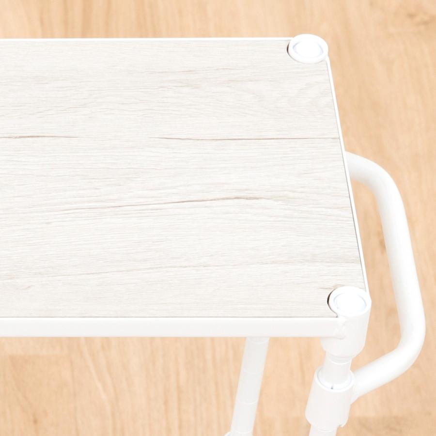 ニトリ　キッチンラック　ホワイトウォッシュ ニトリ（NITORI） スチールラックワゴン(MU2060 ホワイトウォッシュ