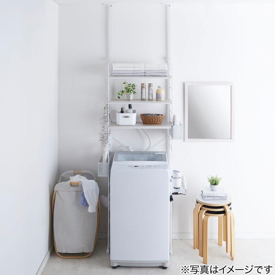 【美品】ニトリ つっぱり壁面収納 Nポルダ 幅60cmタイプ ニトリ 突っ張り壁面収納Nポルダ(幅60cm ホワイトウォッシュ