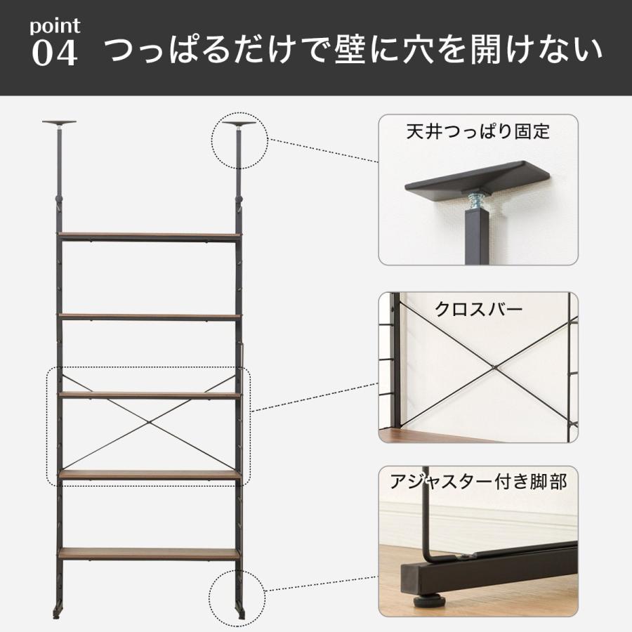 ニトリ 突っ張り壁面収納Nポルダ2連セット(幅60cm+60cm ミドル ニトリ 突っ張り壁面収納Nポルダ2連セット(幅60cm+60cm ミドル