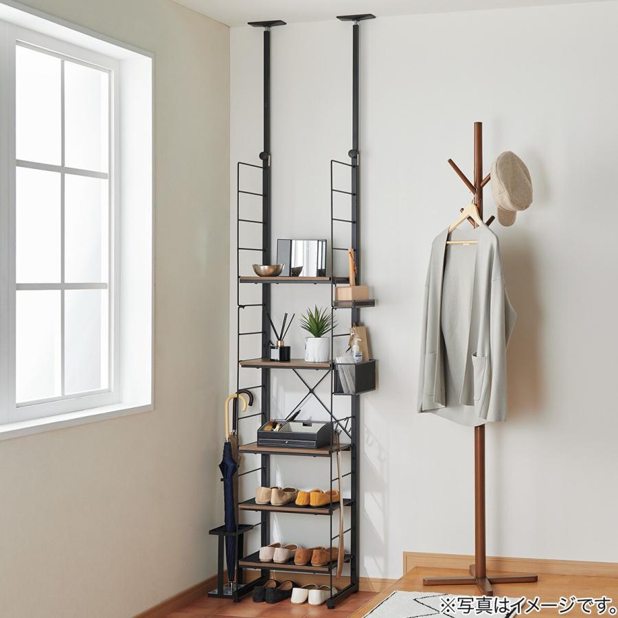 ニトリ 突っ張り壁面収納Nポルダ(幅40cm ミドルブラウン