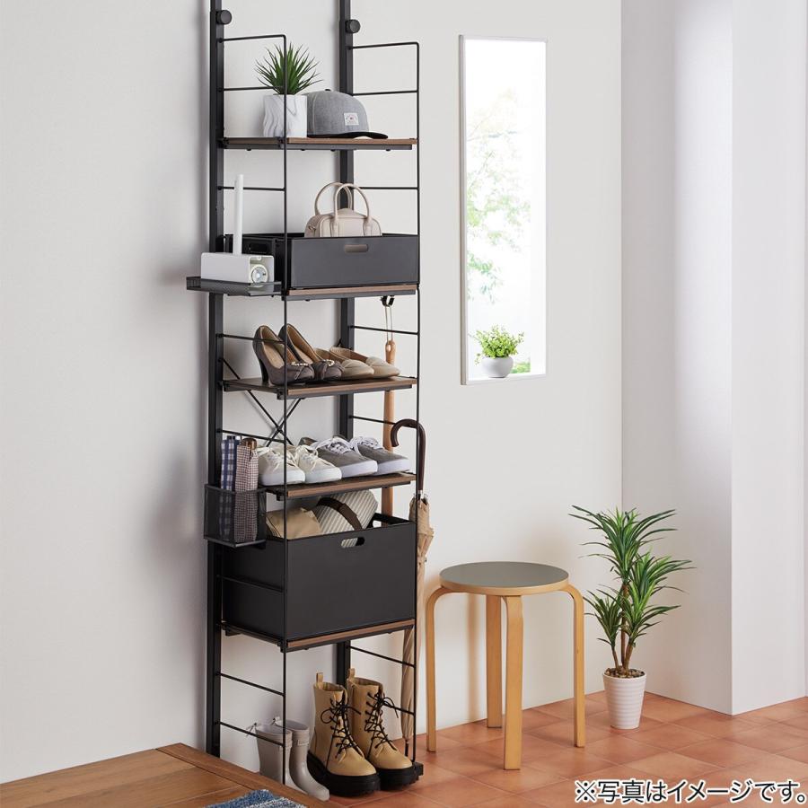 ニトリ 突っ張り壁面収納Nポルダ(幅40cm ミドルブラウン