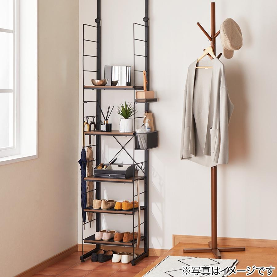 ワイヤーシェルフNポルダ(幅40cm ミドルブラウン) ニトリ :8793145