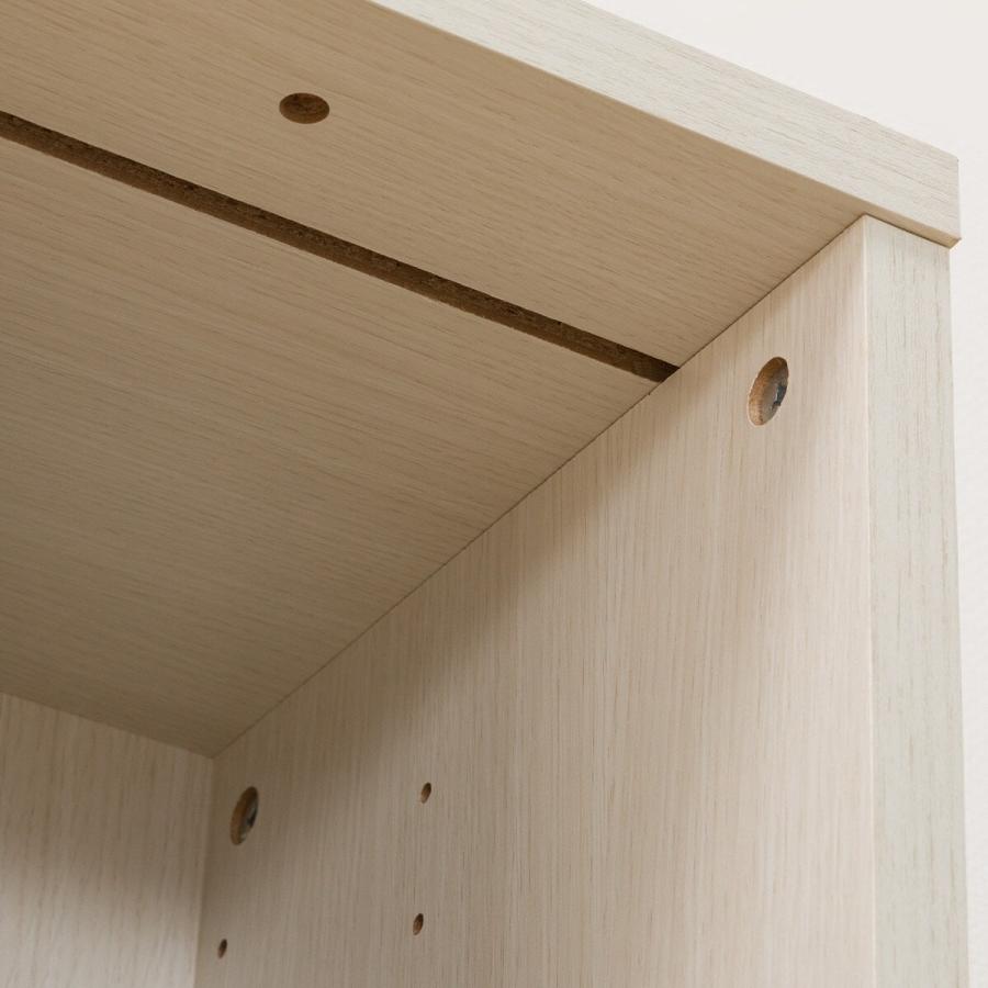 スライド本棚 (テイルL 80WW) ホワイトウォッシュ 幅80cm ニトリ スライド本棚(テイルI 80WW） 書棚 ラック シェルフ