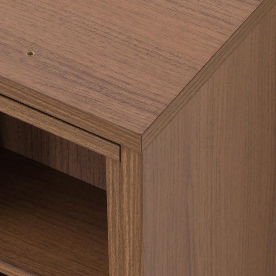 ニトリ スライド本棚(テイルI 80MBR） 書棚 ラック シェルフ