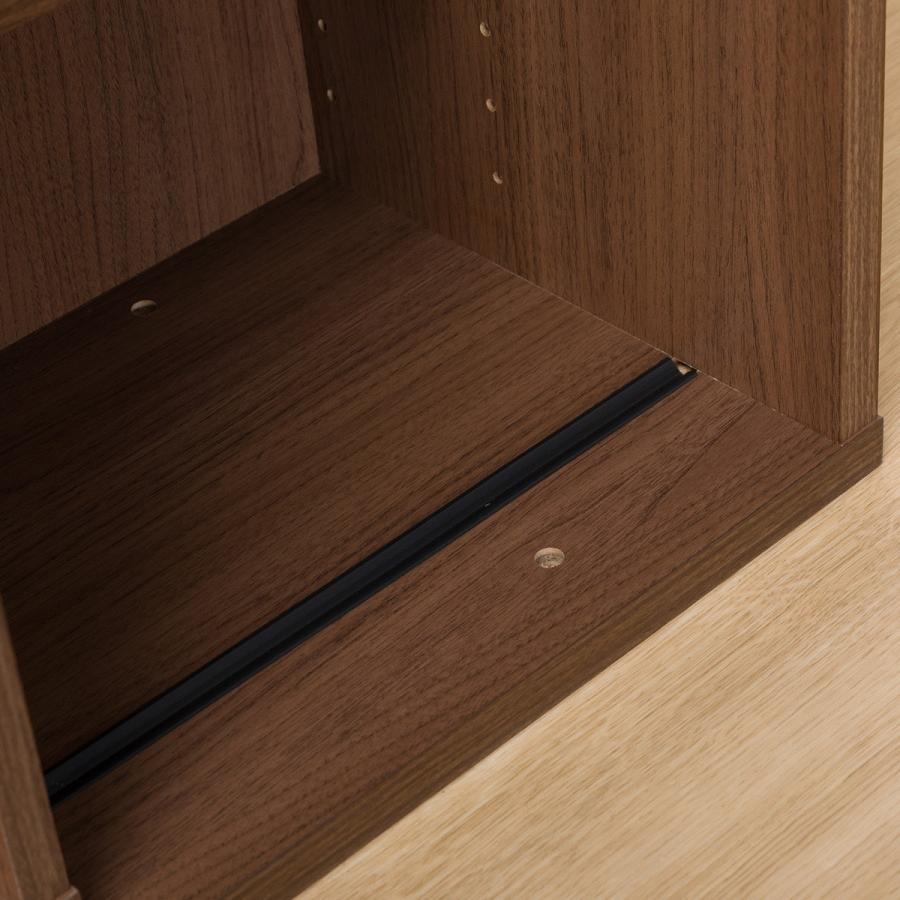 ニトリ スライド本棚(テイルI 100MBR） 書棚 ラック シェルフ