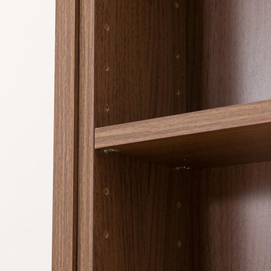 ニトリ スライド本棚(テイルI 100MBR） 書棚 ラック シェルフ