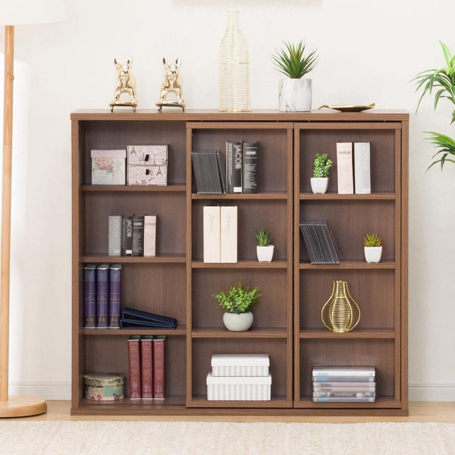 ニトリ（NITORI） スライド本棚(テイルI 100MBR） 書棚 ラック