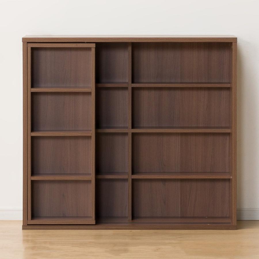 ニトリ 本棚 スライド式 テイルI 100MBR 幅100×奥行30×高90cm ニトリ スライド本棚(テイルI 100MBR） 書棚 ラック シェルフ