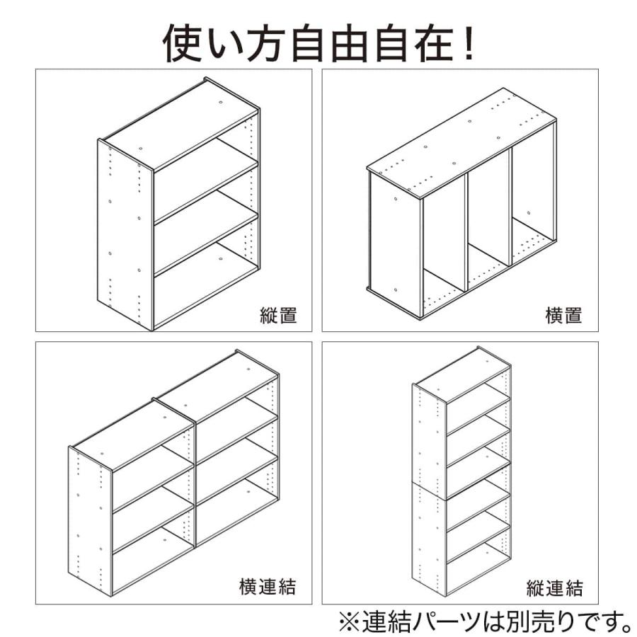 ニトリ（NITORI） 連結できるNカラボ ワイド 3段(ミドルブラウン