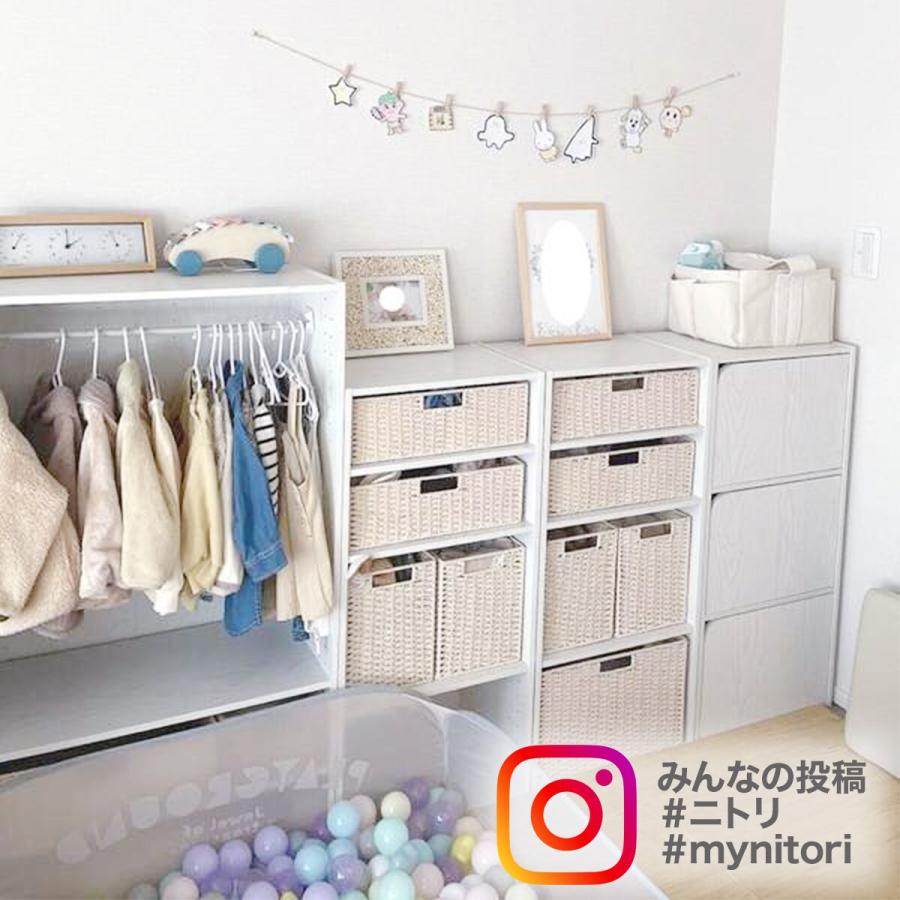 ニトリ（NITORI） 連結できるNカラボ ワイド 3段(ミドルブラウン