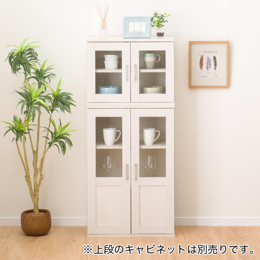 食器棚（ニトリ） ニトリ（NITORI） 幅60cm キャビネット(マーレ9060 WW) 食器棚 レンジ