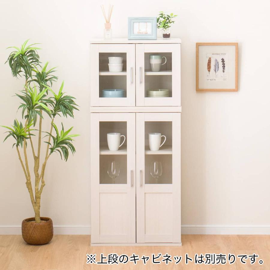 お取引中【ニトリ】食器棚 2017年 食器棚(レジューム 60TG-H WH/60QH WH) | ニトリネット【公式】 家具