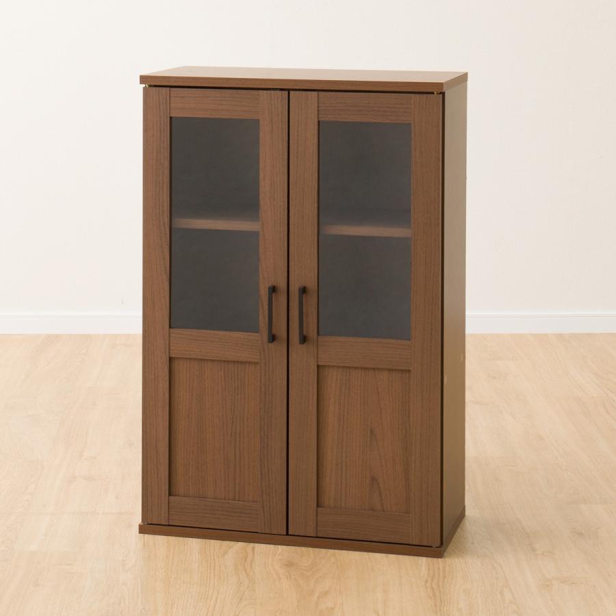 ニトリ（NITORI） 幅60cm キャビネット(マーレ9060 MBR) 食器棚 レンジ