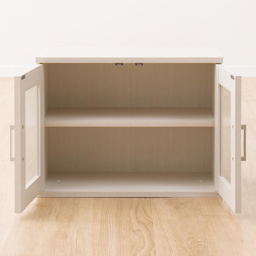 ニトリ（NITORI） 幅60cm キャビネット(マーレ4560 WW) 食器棚 レンジ