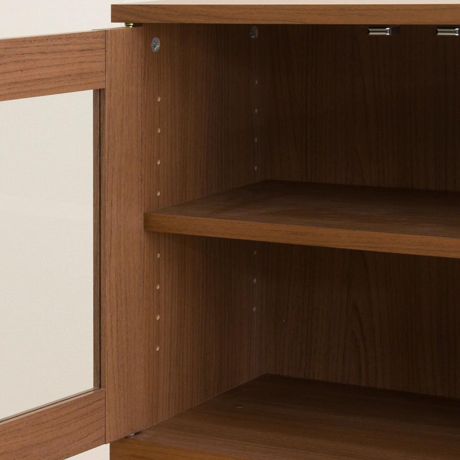 ニトリ（NITORI） 幅60cm キャビネット(マーレ4560 MBR) 食器棚 レンジ