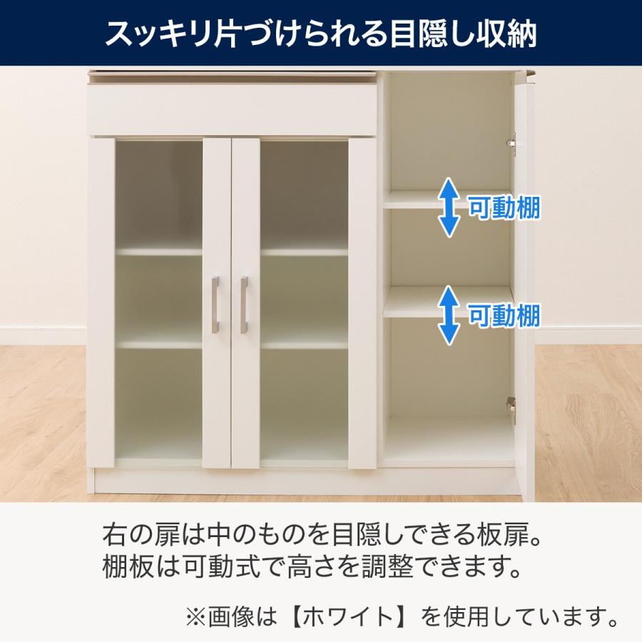 ニトリ 幅90cm キャビネット(フォルムN SK9090D LBR)食器棚 ニトリ 幅90cm キャビネット(フォルムN SK9090D LBR)食器棚