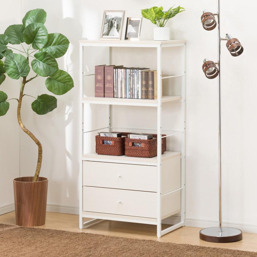 ニトリ シェルフファル引出しセット(シェルフ1259 WH/引出し WH