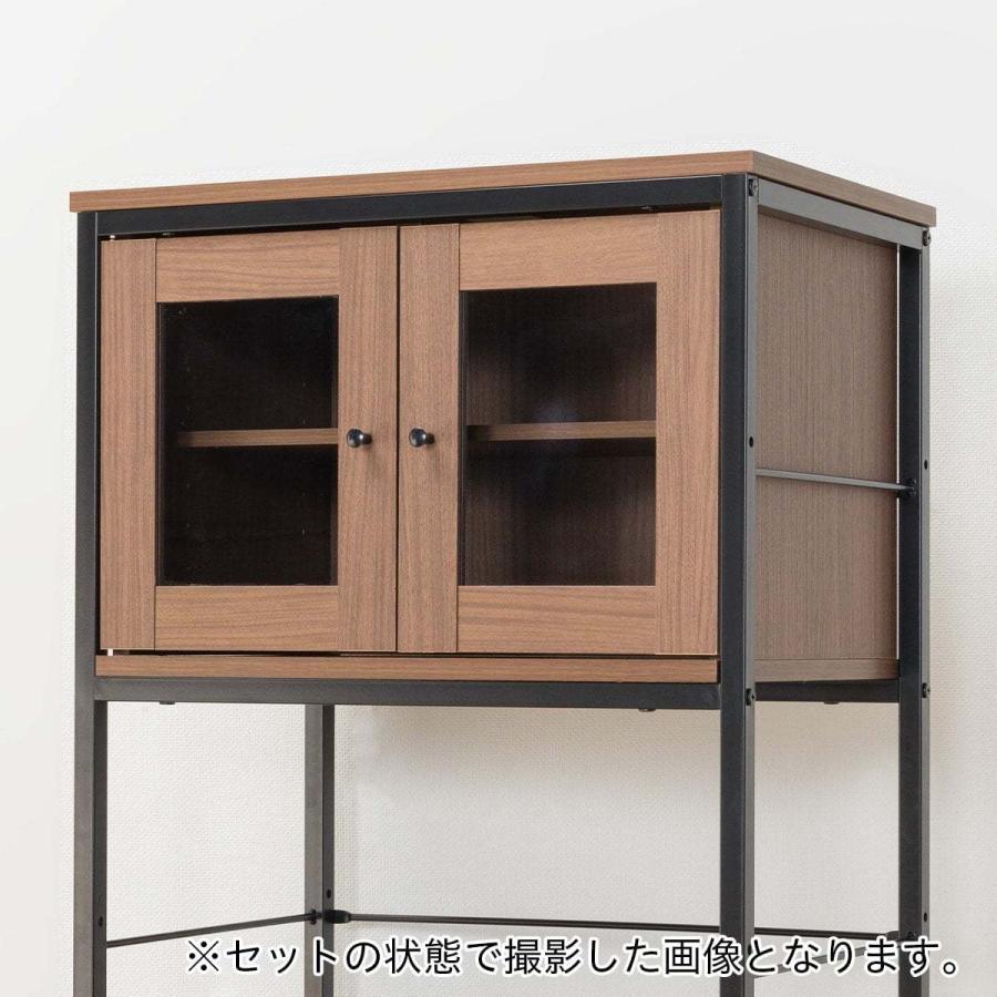 ニトリ 追加ガラスキャビネットユニット(ファル36 MBR) : ニトリ