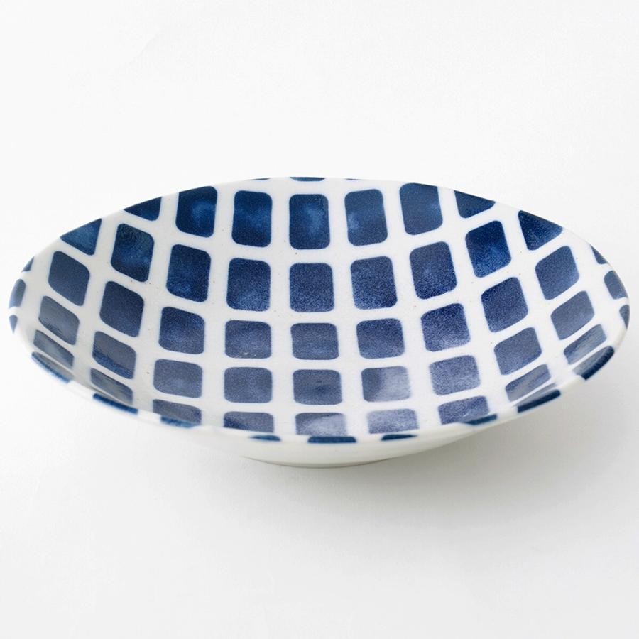 ニトリ 超軽量深皿 カル：エクレ(青格子) : ニトリ Yahoo!店 - 通販