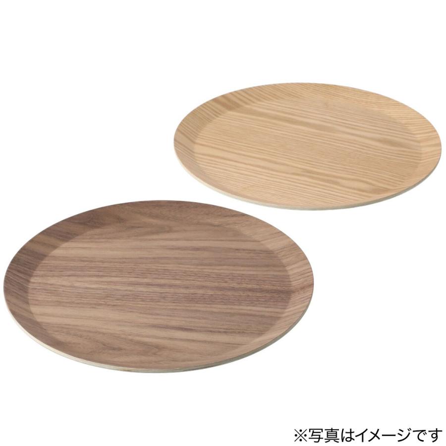 ニトリ（NITORI） 丸型 すべりにくい 木製トレー(ナチュラル) : ニトリ