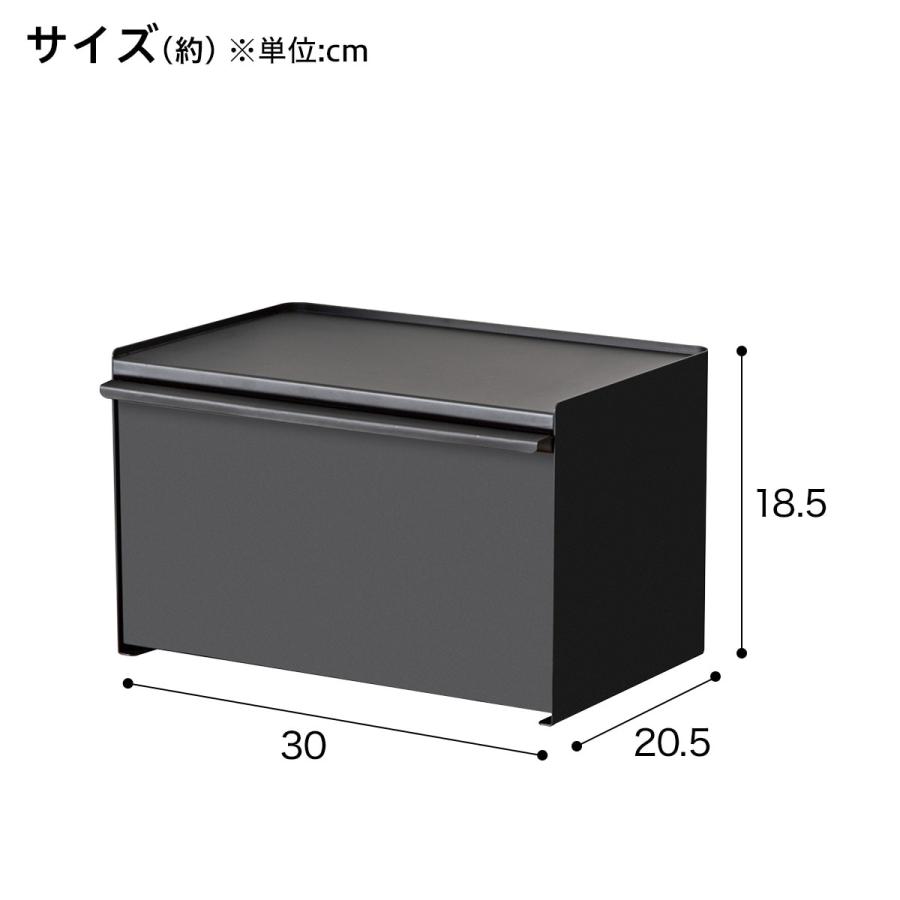 ニトリ（NITORI） スチールブレッドケース (ブラック SI001) : ニトリ