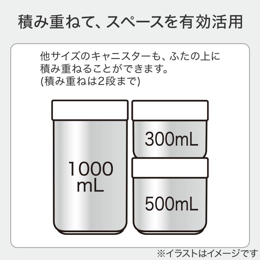 ニトリ（NITORI） 蓋から中身が見えるガラスキャニスター (SH300