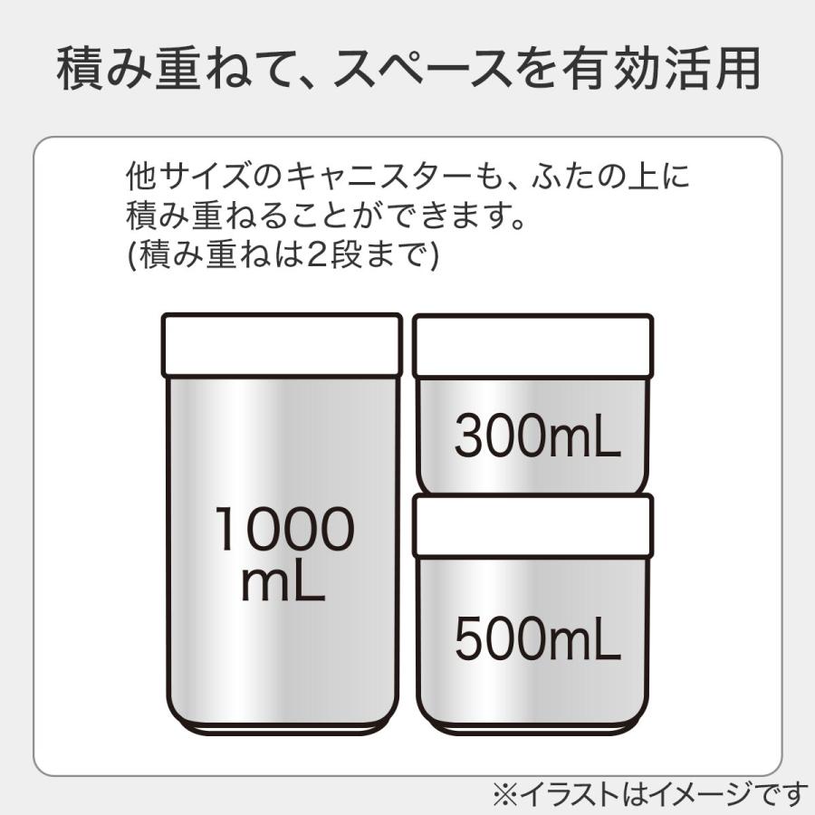 ニトリ（NITORI） 蓋から中身が見えるガラスキャニスター(SH1000