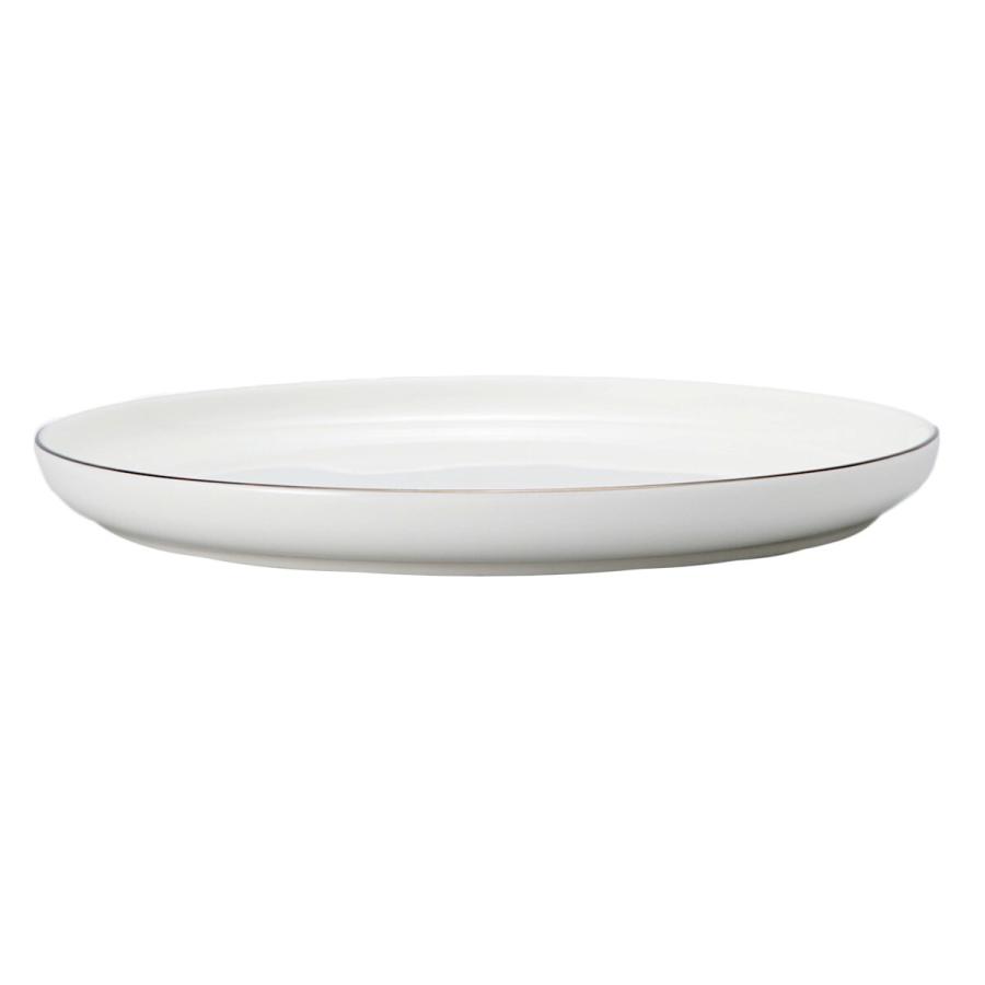 ニトリ ボーンチャイナ 丸皿(シルバーライン 24cm BC013