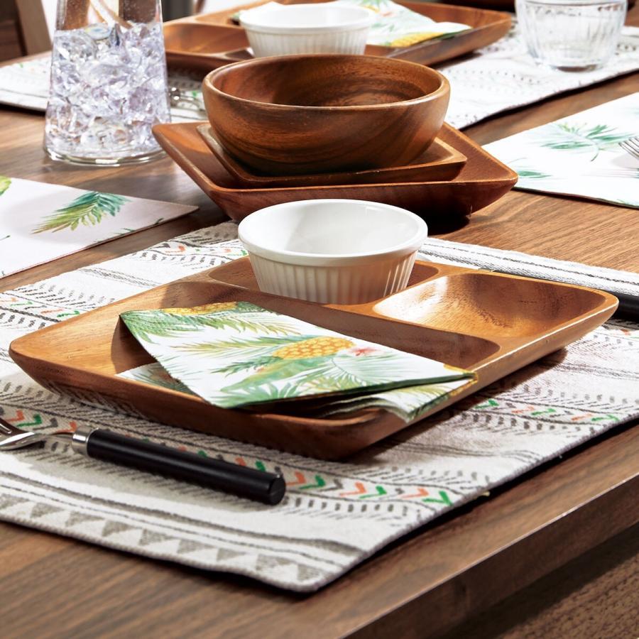 ニトリ レクタングルランチプレート(アカシア) : ニトリ Yahoo!店