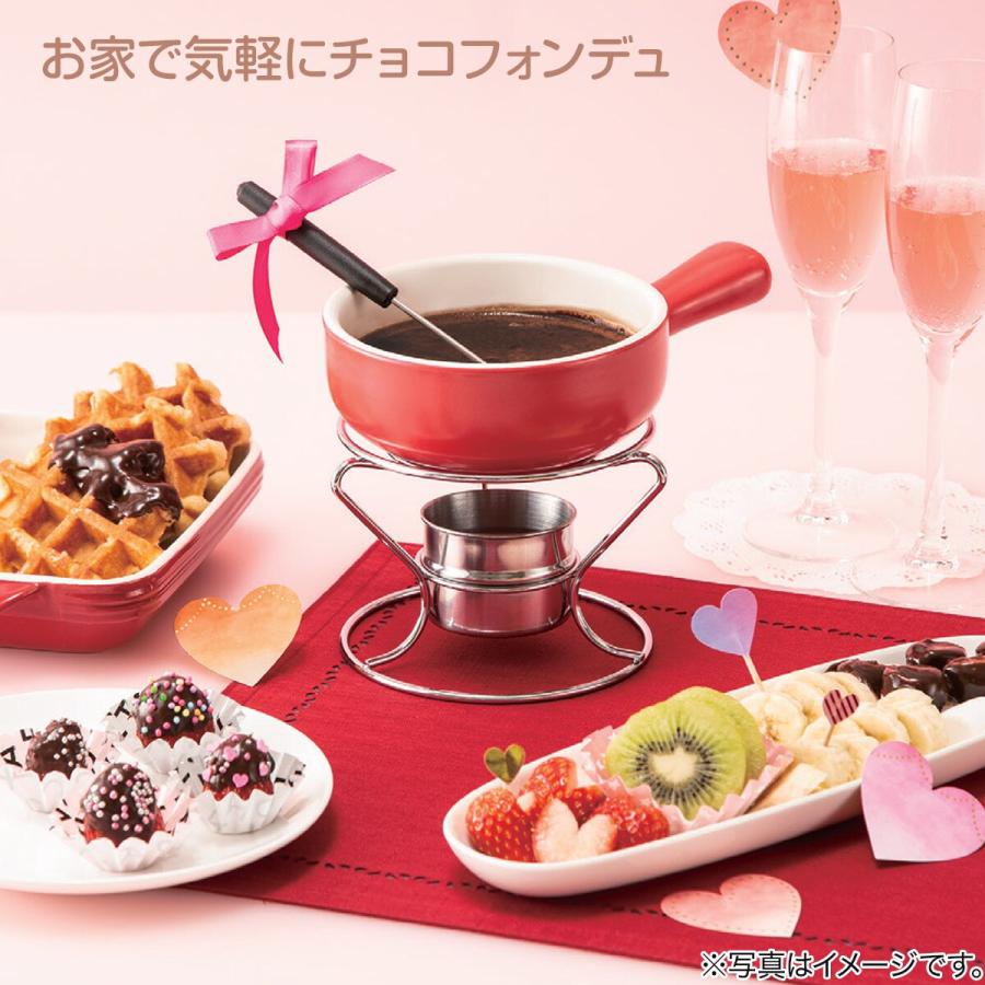 ニトリ（NITORI） ガス火 チーズフォンデュセット ぽってりー(レッド
