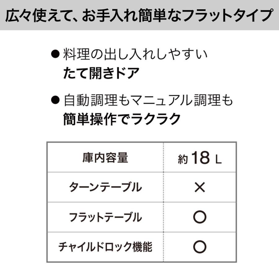 フラット 電子レンジ(EM-520X) ニトリ 『送料無料・玄関先迄納品』 『1年保証』|nitori-net|07