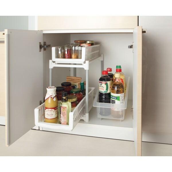 ニトリ（NITORI） Nスライドトレー2段ラック シンク下 洗面台下 棚