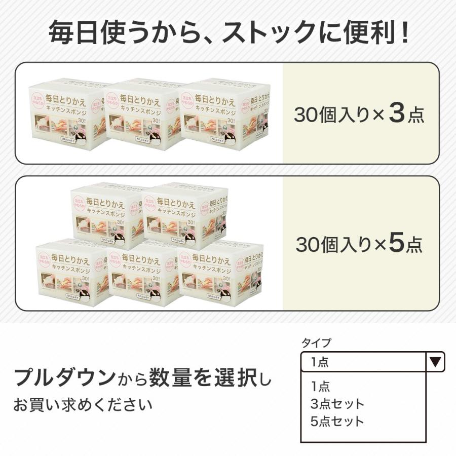 ニトリ（NITORI） 泡立ちがよい毎日とりかえスポンジ (30個入り