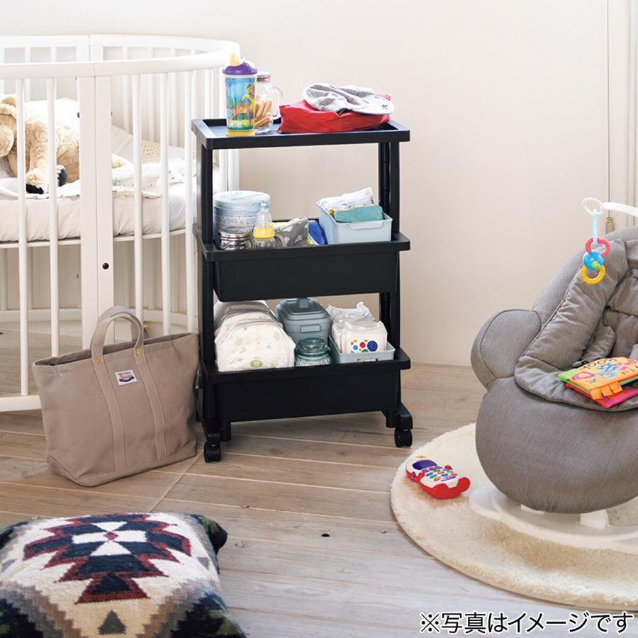ニトリ 軽くて組立簡単 テーブルワゴン(3段 ブラック JW23