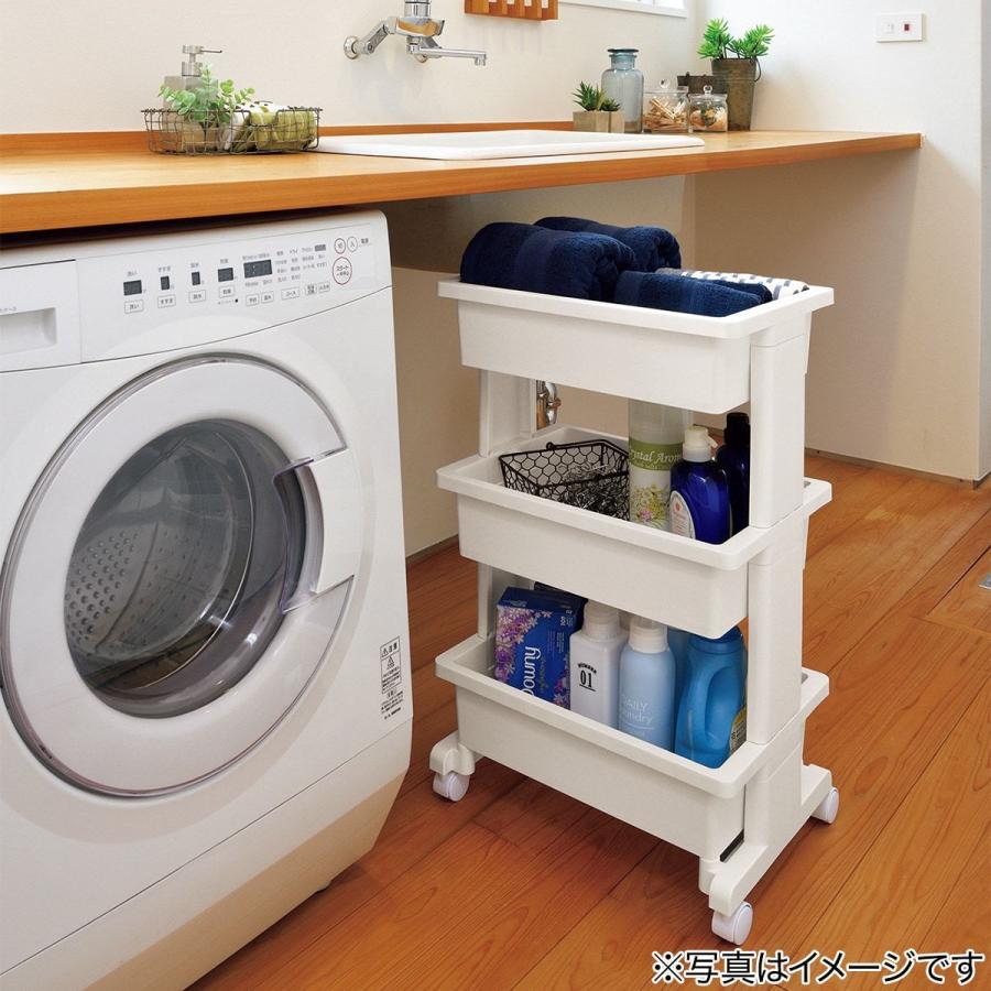 ニトリ（NITORI） 軽くて組立簡単 モバイルワゴン(3段 ホワイト JW26