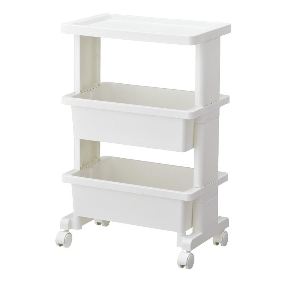ニトリ（NITORI） 軽くて組立簡単 テーブルワゴンコンパクト(3段