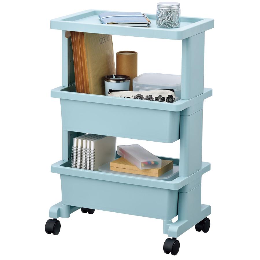 ニトリ（NITORI） 軽くて組立簡単 テーブルワゴンコンパクト(3段