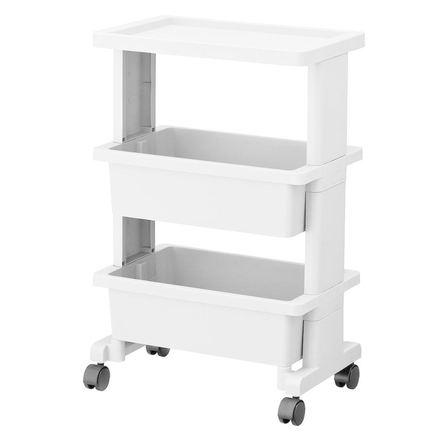 ニトリ（NITORI） 軽くて組立簡単 テーブルワゴンコンパクト(3段