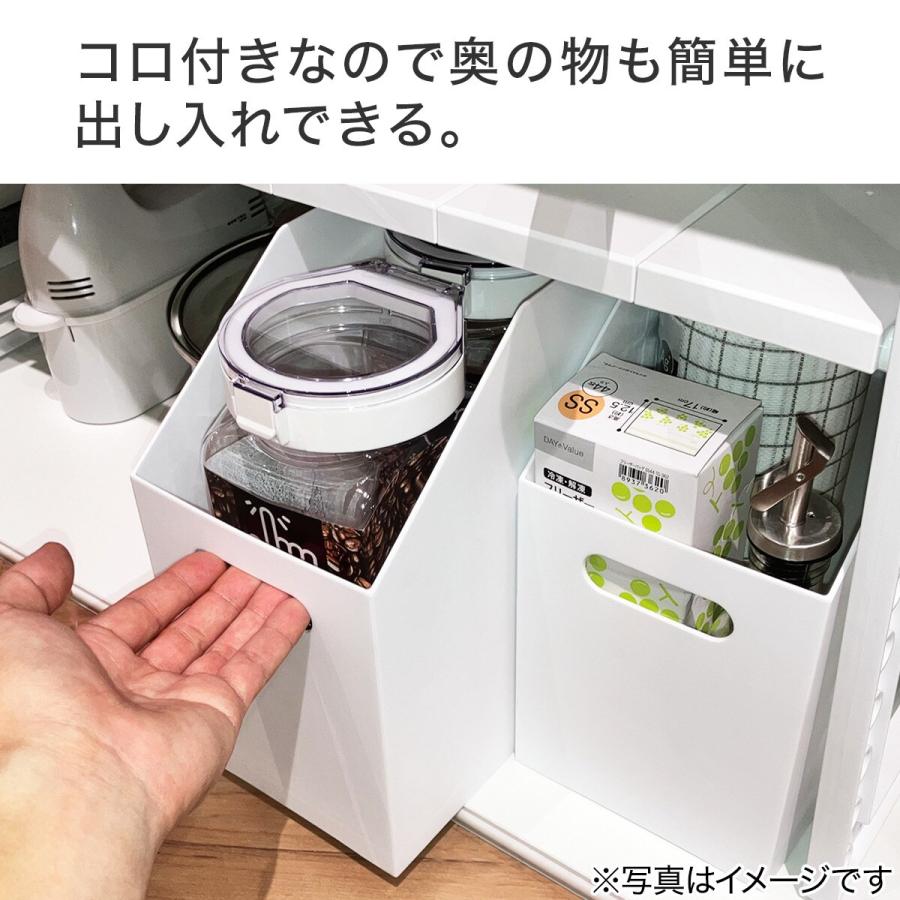 ニトリ（NITORI） すき間なく並べるコロ付きストッカー(クラネ