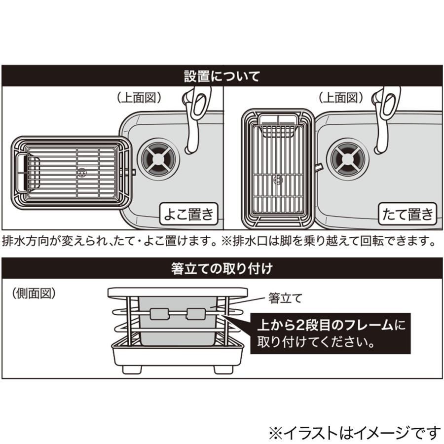 ニトリ（NITORI） 水切りWコート(1段スリム FW-1S ホワイト) ニトリ