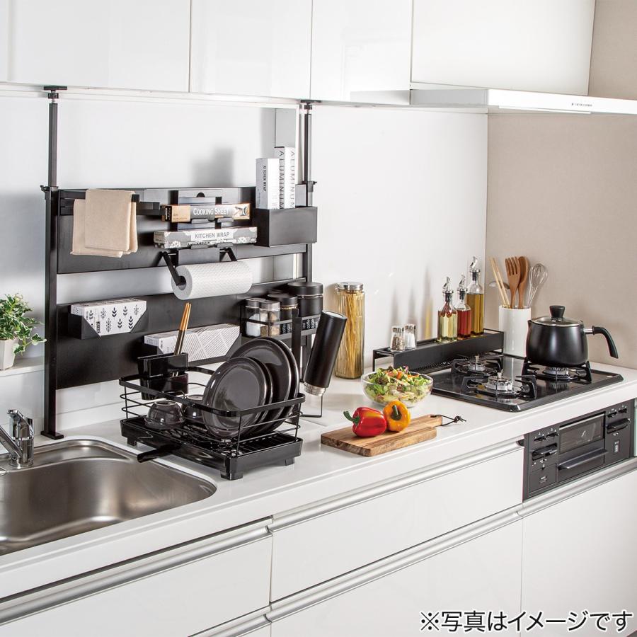 ニトリの食器水切り&リンナイガスコンロ ニトリ（NITORI） 水切りWコート(1段スリム FW-1S ブラック) : ニトリ
